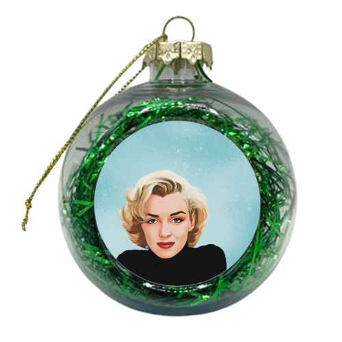 Classic Female Stars: Marilyn - xmas bauble by Giddy Kipper
