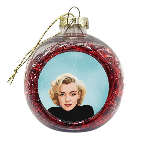 Classic Female Stars: Marilyn - xmas bauble by Giddy Kipper
