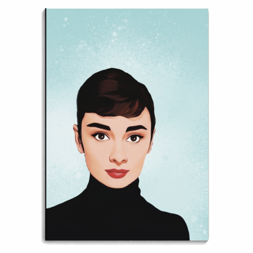 Classic Female Stars of the screen: Audrey - personalised A4, A5, A6 notebook by Giddy Kipper