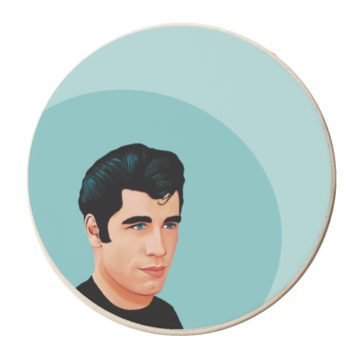 Classic Film : Danny Grease - personalised beer coaster by Giddy Kipper