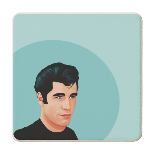 Classic Film : Danny Grease - personalised beer coaster by Giddy Kipper