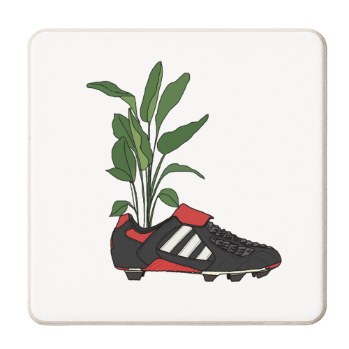 Classic Football Bootanical - personalised beer coaster by Claire Rook