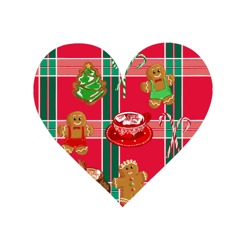 Classic Gingerbread Christmas Treats on Red Green Plaid Pattern - Magnet by EZbie
