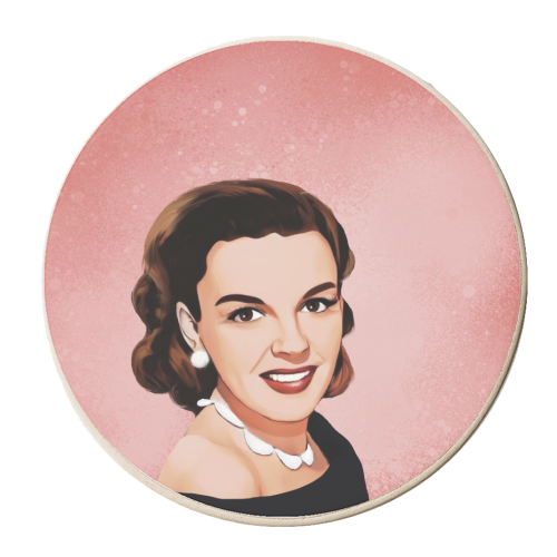 Classic Hollywood Female Stars : Judy - personalised beer coaster by Giddy Kipper