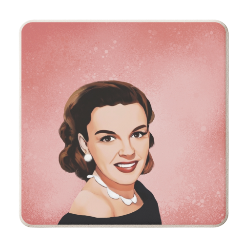 Classic Hollywood Female Stars : Judy - personalised beer coaster by Giddy Kipper