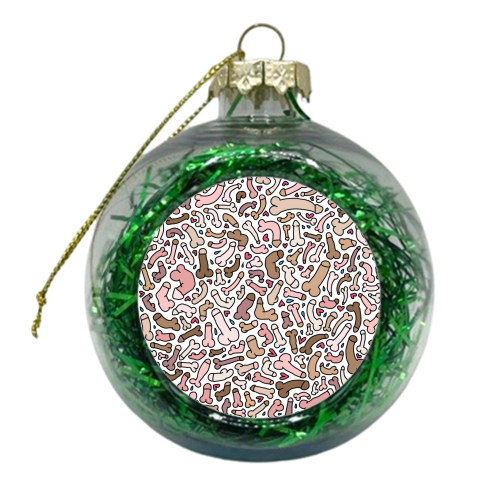 Classic penis art - xmas bauble by andrea zuza