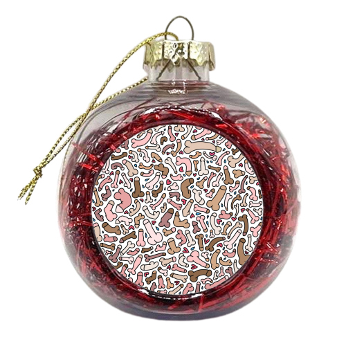 Classic penis art - xmas bauble by andrea zuza