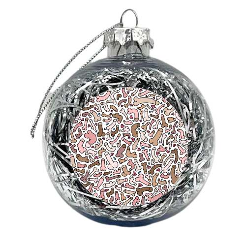 Classic penis art - xmas bauble by andrea zuza