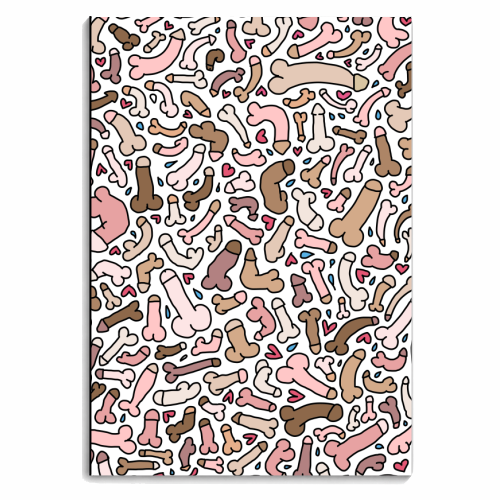 Classic penis art - personalised A4, A5, A6 notebook by andrea zuza