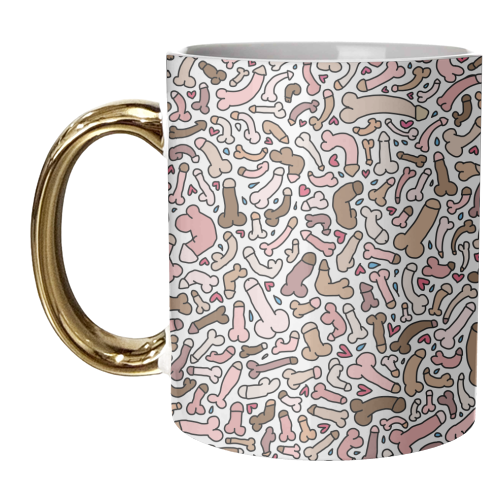 Classic penis art - unique mug by andrea zuza