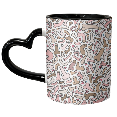 Classic penis art - unique mug by andrea zuza