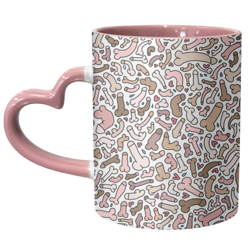 Classic penis art - unique mug by andrea zuza