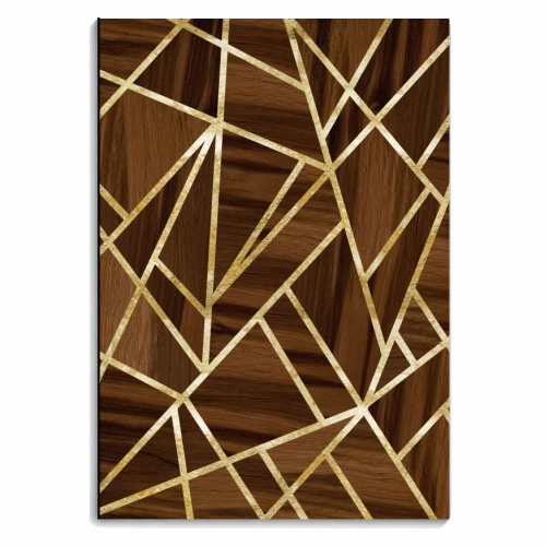 Classic Wood Gold Geo #1 #geometric #decor #art - personalised A4, A5, A6 notebook by Anita Bella Jantz