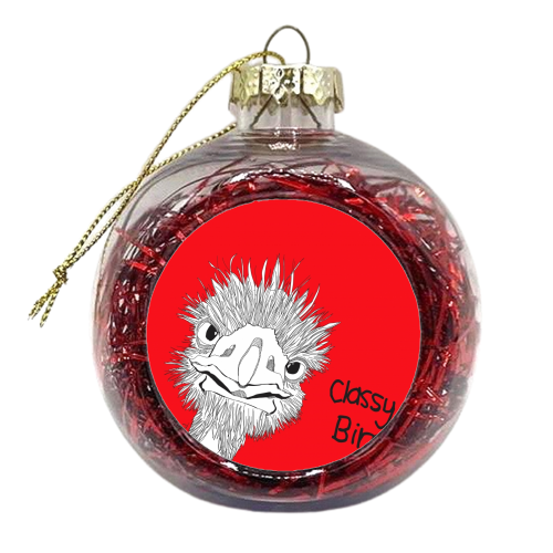 Classy Bird - xmas bauble by Casey Rogers