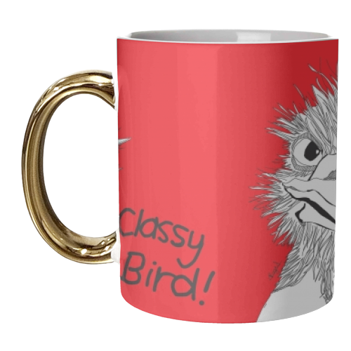 Classy Bird - unique mug by Casey Rogers