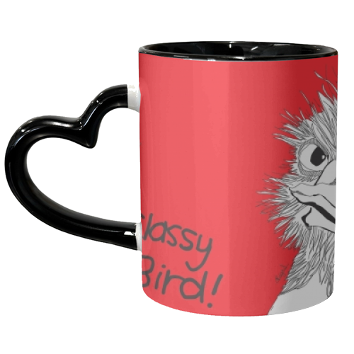 Classy Bird - unique mug by Casey Rogers