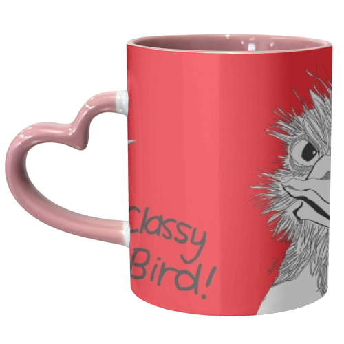 Classy Bird - unique mug by Casey Rogers