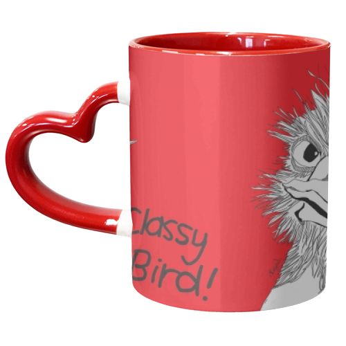 Classy Bird - unique mug by Casey Rogers
