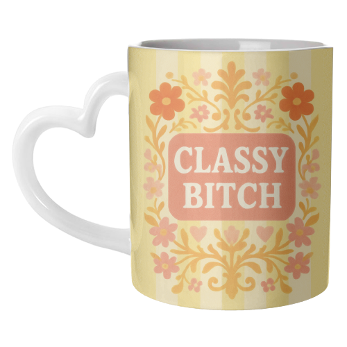 Classy Bitch Floral - unique mug by Eloise