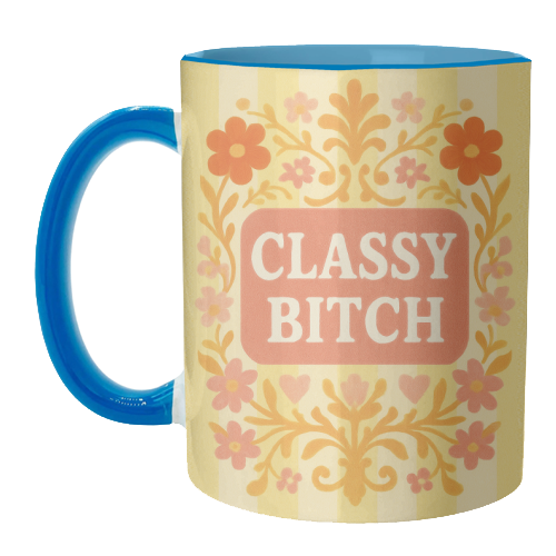 Classy Bitch Floral - unique mug by Eloise