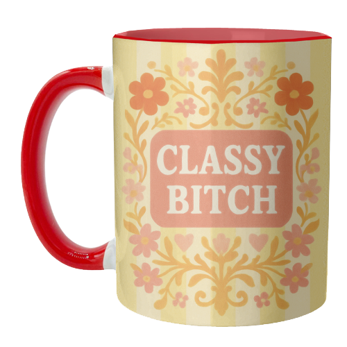 Classy Bitch Floral - unique mug by Eloise