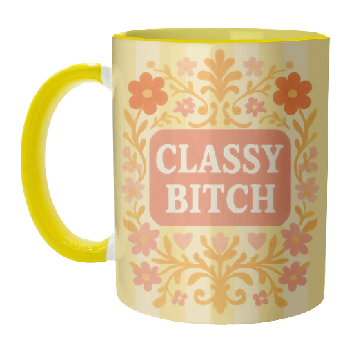 Classy Bitch Floral - unique mug by Eloise