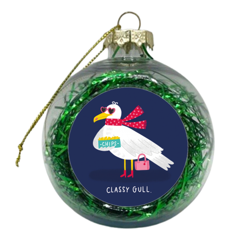Classy Gull. - xmas bauble by Jessica Moorhouse