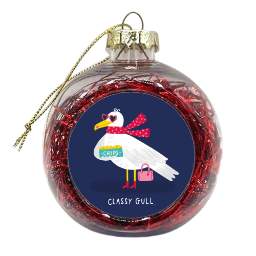 Classy Gull. - xmas bauble by Jessica Moorhouse