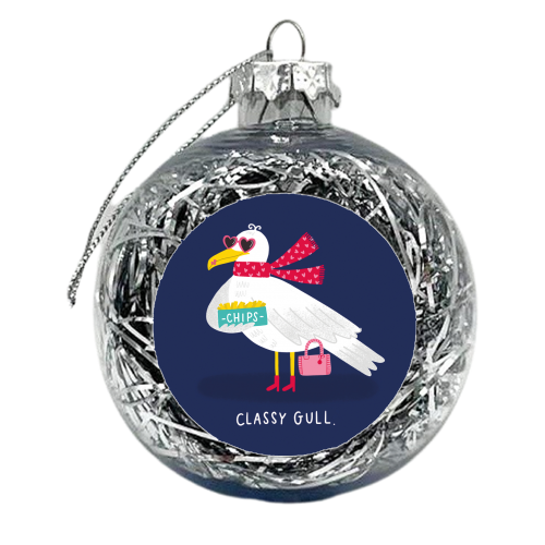 Classy Gull. - xmas bauble by Jessica Moorhouse