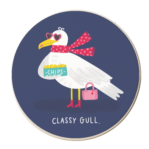 Classy Gull. - personalised beer coaster by Jessica Moorhouse