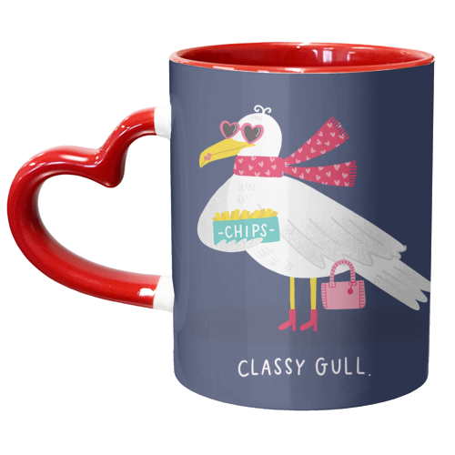 Classy Gull. - unique mug by Jess Moorhouse