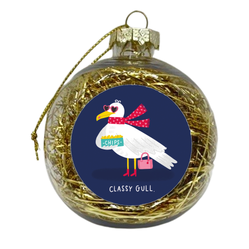 Classy Gull. - xmas bauble by Jessica Moorhouse