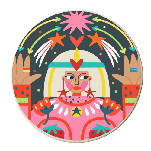 CLEO STAR GAZING - personalised beer coaster by Nichola Cowdery