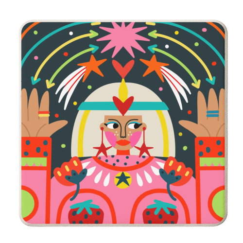 CLEO STAR GAZING - personalised beer coaster by Nichola Cowdery