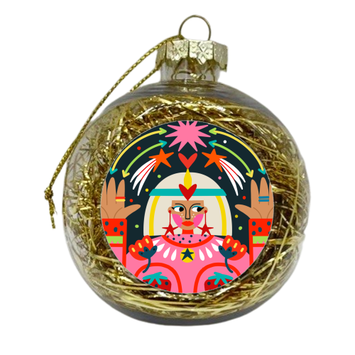 CLEO STAR GAZING - xmas bauble by Nichola Cowdery