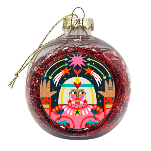 CLEO STAR GAZING - xmas bauble by Nichola Cowdery