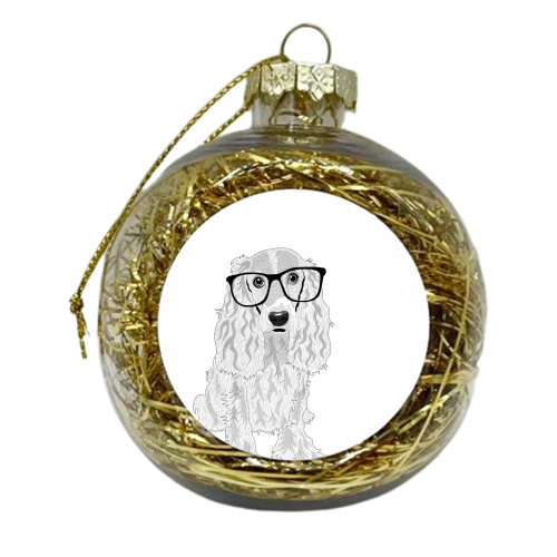 Clever Cocker Spaniel - xmas bauble by ainsley wilson
