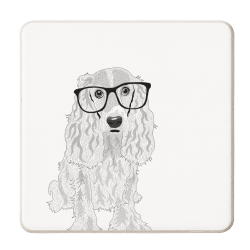 Clever Cocker Spaniel - personalised beer coaster by ainsley wilson