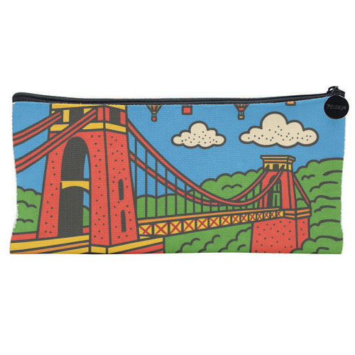 Clifton Suspension Bridge - flat pencil case by Ms Doodle