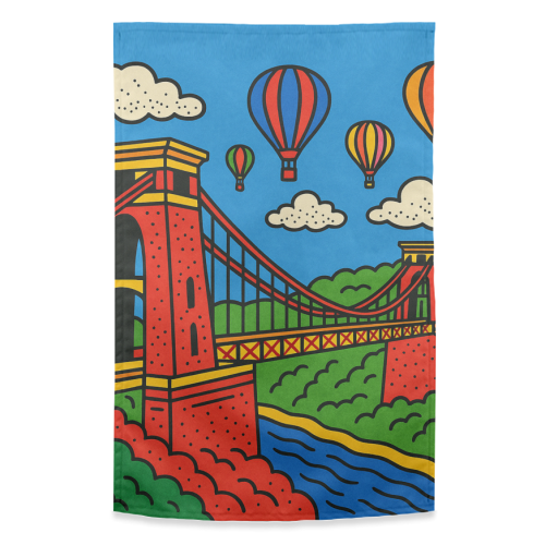 Clifton Suspension Bridge - funny tea towel by Ms Doodle