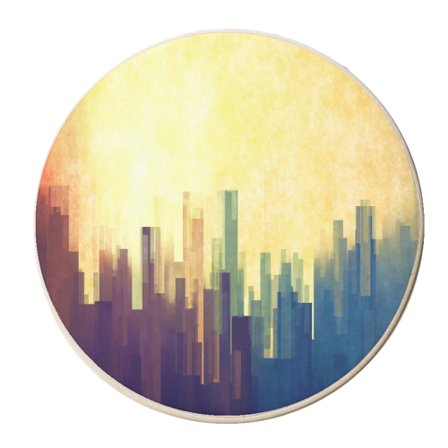 Cloud City - personalised beer coaster by DejaReve