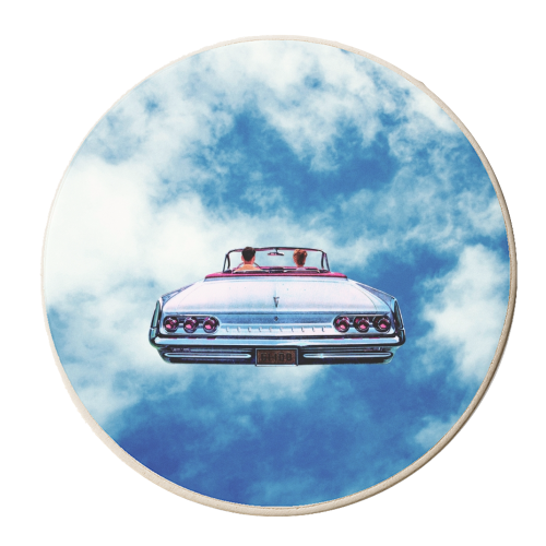 Cloud Drive - personalised beer coaster by taudalpoi