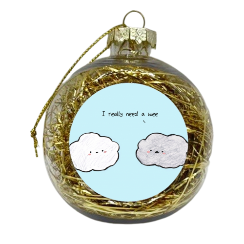 Clouds - xmas bauble by Ellie Bednall