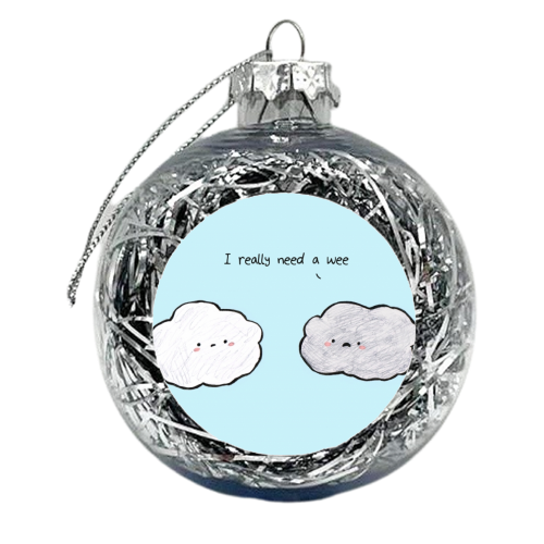 Clouds - xmas bauble by Ellie Bednall