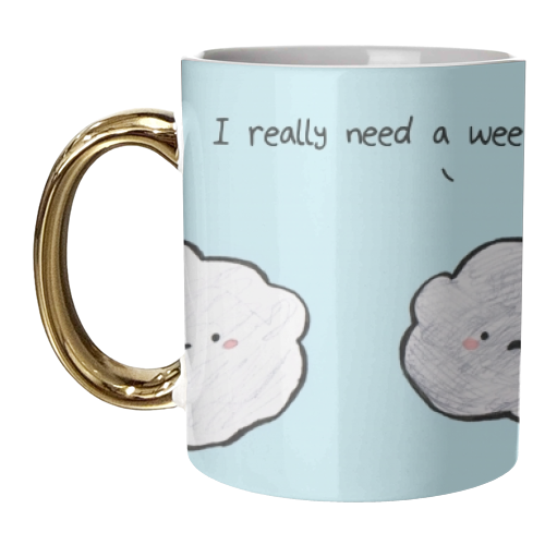 Clouds - unique mug by Ellie Bednall