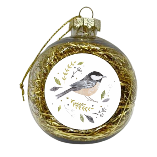 Coal Tit - xmas bauble by Sorcha Faulkner