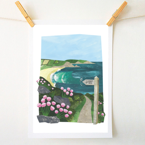 Coast Path - A1 - A4 art print by Christina Carpenter