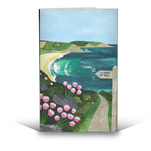 Coast Path - funny greeting card by Christina Carpenter