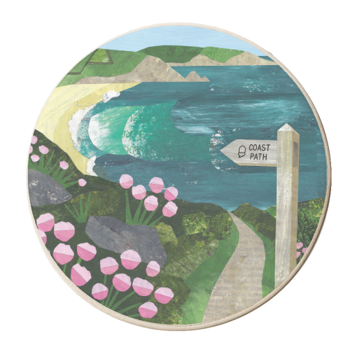 Coast Path - personalised beer coaster by Christina Carpenter