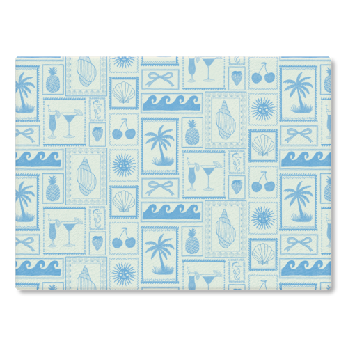 Coastal Blues - glass chopping board by The Boy and the Bear